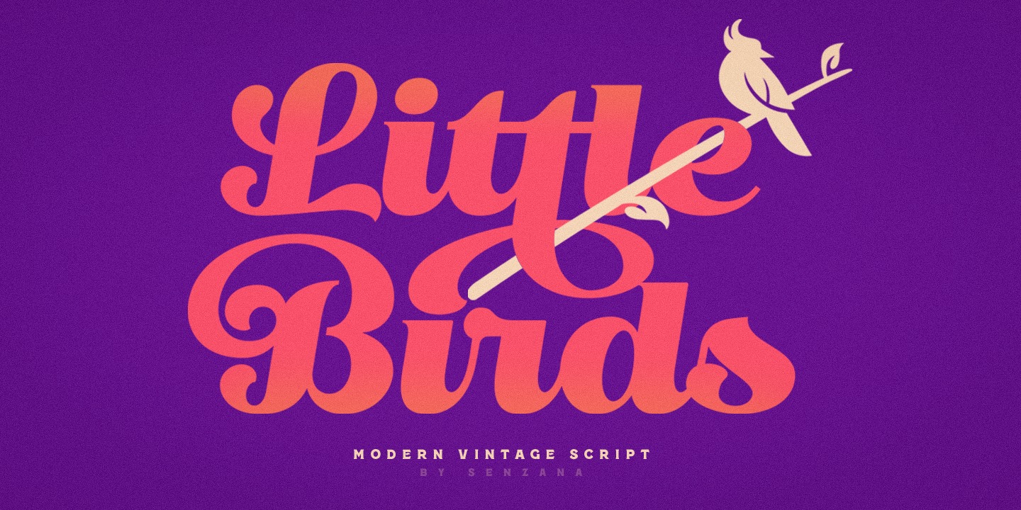 Пример шрифта Little Birds Script
